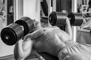 Güçlü adam. Spor kas eğitim. Spor eğitim.