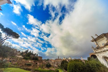 Roma - 6 Ocak: Kemerli ve kalıntıları Roma Forumu 6, 2016 yılında Roma, İtalya.