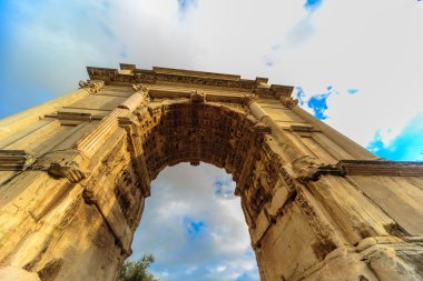 Roma - 6 Ocak: Kemerli ve kalıntıları Roma Forumu 6, 2016 yılında Roma, İtalya.