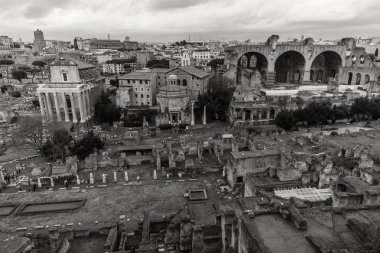 Roma - 13 Ocak: Roma Forumu Roma, İtalya görünümü üzerinde 13 Ocak 2016.