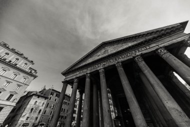 Roma - 13 Ocak: Roma Panteonunun Roma, İtalya görünümü üzerinde 13 Ocak 2016.