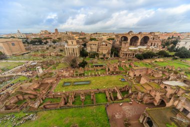 Roma - 13 Ocak: Roma Forumu Roma, İtalya görünümü üzerinde 13 Ocak 2016.
