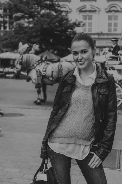 Krakow, Polonya - 15 Eylül: Krakow, Polonya 22 Eylül 2015 alışveriş