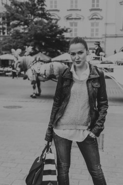 Krakow, Polonya - 15 Eylül: Krakow, Polonya 22 Eylül 2015 alışveriş