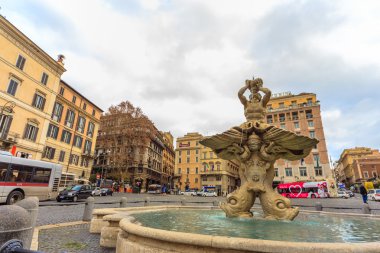 ROME - January 09: View of the Roman Fountains in Rome January 09, 2016 in Rome, Italy.Rome, Italy.