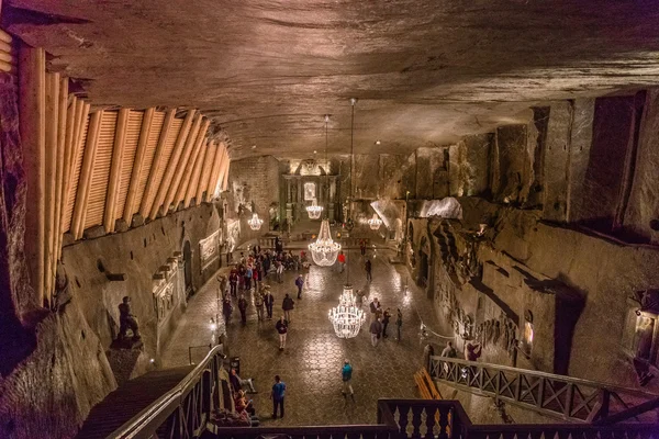 Wieliczka, POLAND - SEPTEMBER 15: The salt mine in Wieliczka on September 22, 2015 — Stock Photo, Image