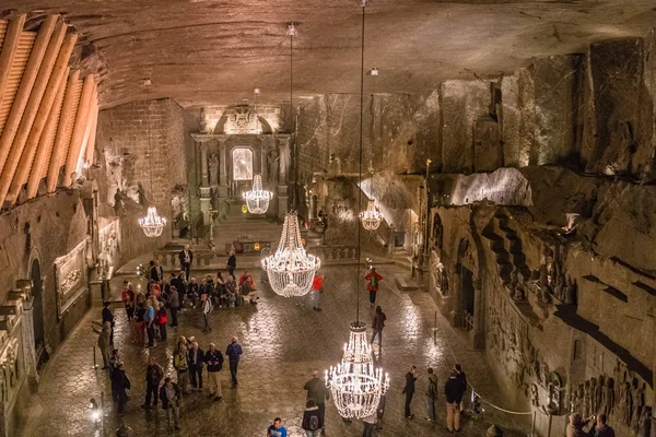 Wieliczka, POLÓNIA - SETEMBRO 15: A mina de sal em Wieliczka em 22 de setembro de 2015 — Fotografia de Stock