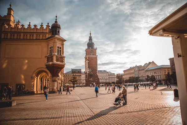 Krakow, Polonya - 15 Eylül: Krakow, Pazar Meydanı, Polonya üzerinde 22 Eylül 2015