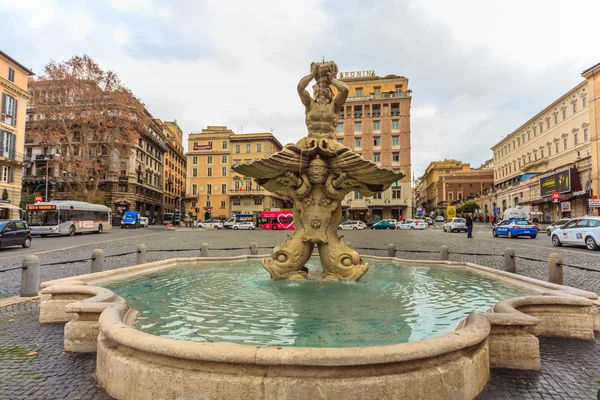 ROME - January 09: View of the Roman Fountains in Rome January 09, 2016 in Rome, Italy.Rome, Italy. — 图库照片