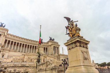 ROME - January 09: View of the Piazza Venezia  in Rome January 09, 2016 in Rome, Italy.Rome, Italy.