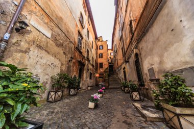 Roma - 6 Ocak: Sokaklar, Roma, Antik Roma 6, 2016 yılında Roma, İtalya.