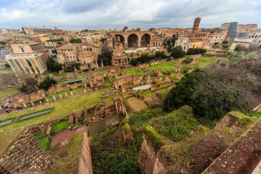 Roma - 13 Ocak: Roma Forumu Roma, İtalya görünümü üzerinde 13 Ocak 2016.