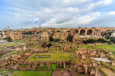 Roma - 13 Ocak: Roma Forumu Roma, İtalya görünümü üzerinde 13 Ocak 2016.