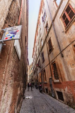 Roma - 6 Ocak: Sokaklar, Roma, Antik Roma 6, 2016 yılında Roma, İtalya.