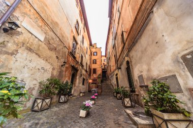 Roma - 6 Ocak: Sokaklar, Roma, Antik Roma 6, 2016 yılında Roma, İtalya.