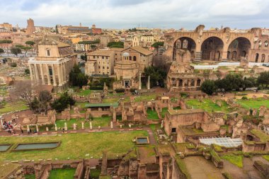 Roma - 13 Ocak: Roma Forumu Roma, İtalya görünümü üzerinde 13 Ocak 2016.