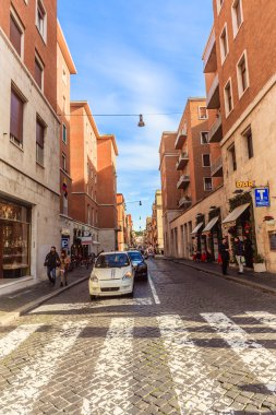 Roma - 6 Ocak: Sokaklar, Roma, Antik Roma 6, 2016 yılında Roma, İtalya.