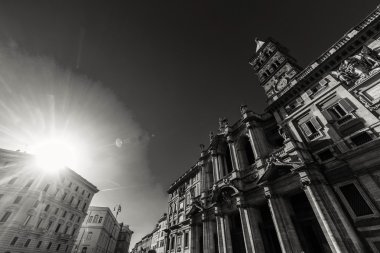 Roma - 17 Ocak: Roma, İtalya görünüm Santa Maria Maggiore Kilisesi 13 Ocak 2016.