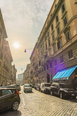 Roma - 6 Ocak: Sokaklar, Roma, Antik Roma 6, 2016 yılında Roma, İtalya.