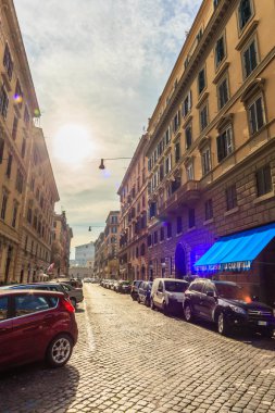 Roma - 6 Ocak: Sokaklar, Roma, Antik Roma 6, 2016 yılında Roma, İtalya.