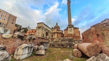 Roma - 13 Ocak: Roma Forumu Roma, İtalya görünümü üzerinde 13 Ocak 2016.