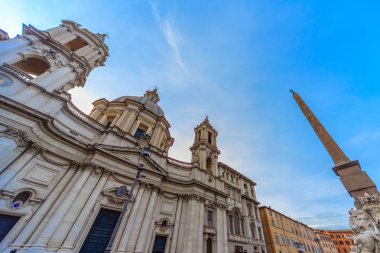 Roma - 12 Ocak: Piazza Navona civarındaki Romejanuary 12, 2016 yılında Roma, İtalya.