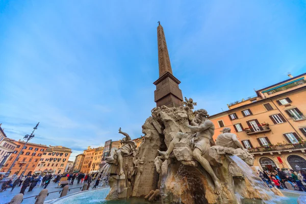 Rom - 12 januari: Piazza Navona i Romejanuary 12, 2016 i Rom, Italien. — Stockfoto