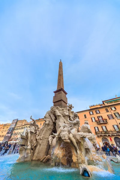 Rom - 12 januari: Piazza Navona i Romejanuary 12, 2016 i Rom, Italien. — Stockfoto