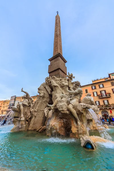 Roma - 12 Ocak: Piazza Navona civarındaki Romejanuary 12, 2016 yılında Roma, İtalya. — Stok fotoğraf