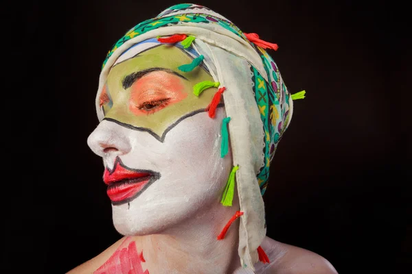 Art Make-up. Beautiful woman portrait with make-up, close-up — Stock Photo, Image