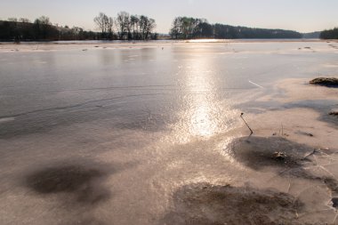 İnanılmaz kış manzarası. Güzel doğa.