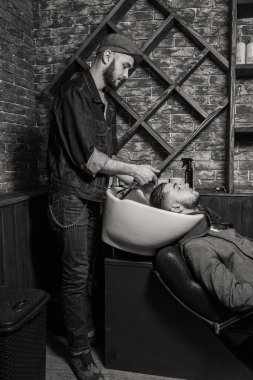 Kuaför tarak istemci Berber Dükkanı