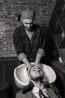 Kuaför tarak istemci Berber Dükkanı