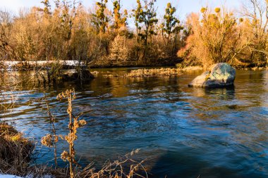 İnanılmaz kış manzarası. Güzel doğa.