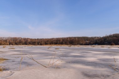 İnanılmaz kış manzarası. Güzel doğa.