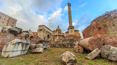 Roma - 13 Ocak: Roma Forumu Roma, İtalya görünümü üzerinde 13 Ocak 2016.