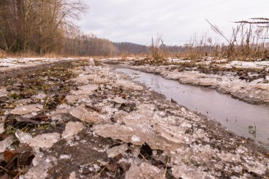 İnanılmaz kış manzarası. Güzel doğa.