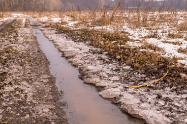 İnanılmaz kış manzarası. Güzel doğa.