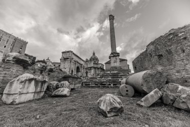 Roma - 13 Ocak: Roma Forumu Roma, İtalya görünümü üzerinde 13 Ocak 2016.