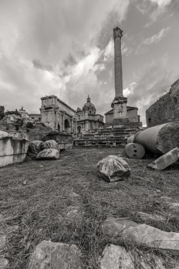 Roma - 13 Ocak: Roma Forumu Roma, İtalya görünümü üzerinde 13 Ocak 2016.