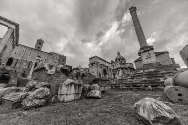 Roma - 13 Ocak: Roma Forumu Roma, İtalya görünümü üzerinde 13 Ocak 2016.