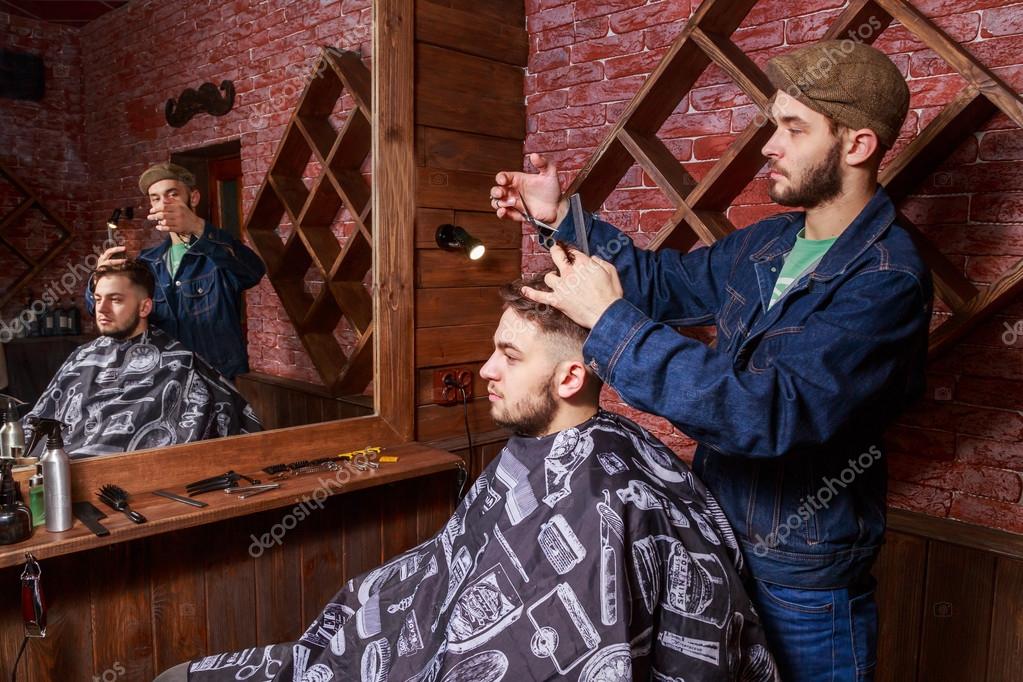 Haircut Men Barbershop Men S Hairdressers Barbers Stock Photo