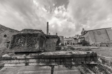 Roma - 13 Ocak: Roma Forumu Roma, İtalya görünümü üzerinde 13 Ocak 2016.