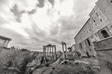 Roma - 6 Ocak: Kemerli ve kalıntıları Roma Forumu 6, 2016 yılında Roma, İtalya.