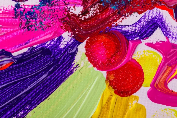 Jeho dílo. Multi-barevný nátěr na plátně — Stock fotografie