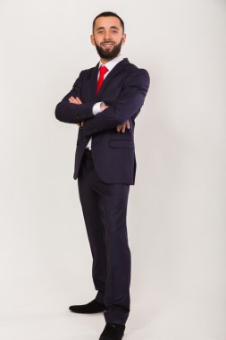 Güzel iş takım elbiseli bir adam