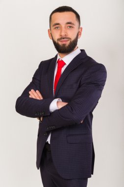 Güzel iş takım elbiseli bir adam