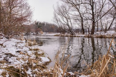 İnanılmaz kış manzarası. Güzel doğa.