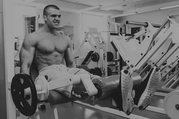 Entrenamiento del culturista en el gimnasio — Foto de Stock