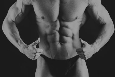 Siyah güzel kas vücut